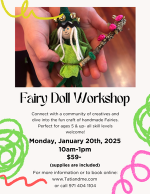 Fairy Doll Workshop- 1/20/2025 (10am-1pm)