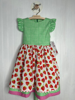 Mint Gingham Apron Dress- 2 year old